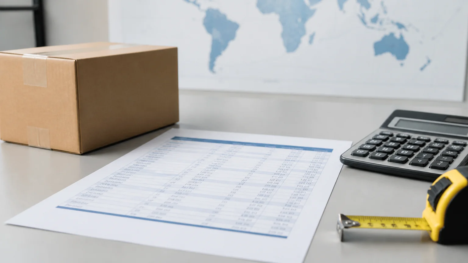 Parameter table for China small-parcel lanes to US, UK and EU destinations