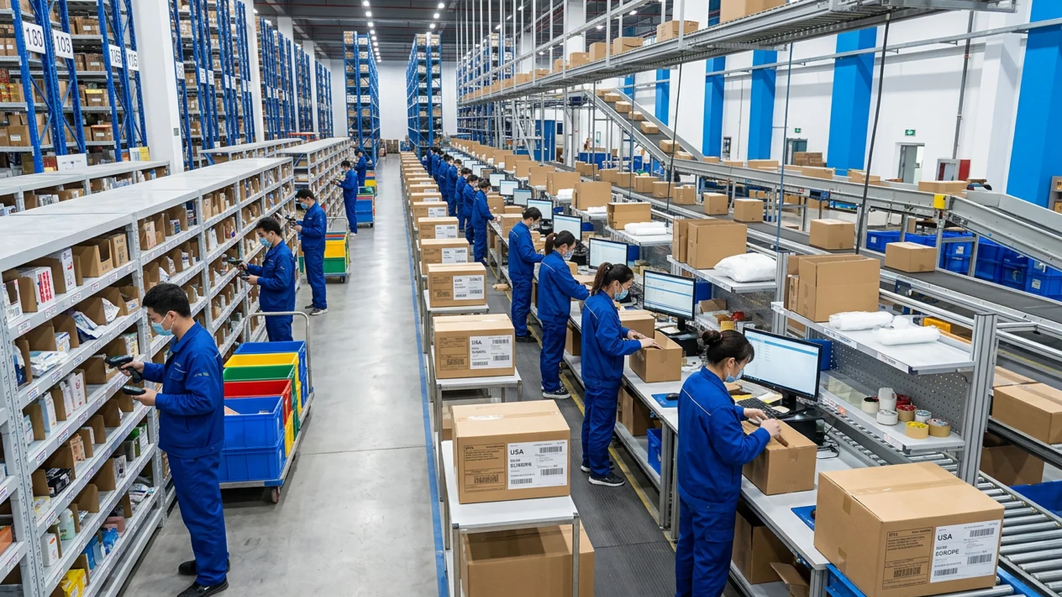 DTC brand fulfillment workflow from China warehouse to overseas customer doorstep
