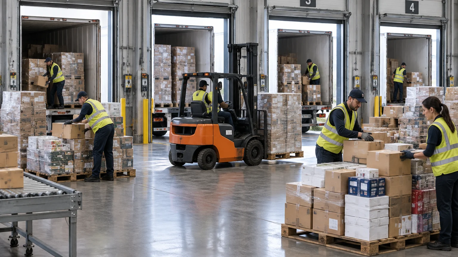Coordinate supplier arrivals, SKU identity, inspection holds and outbound splits while preserving origin and customs traceability