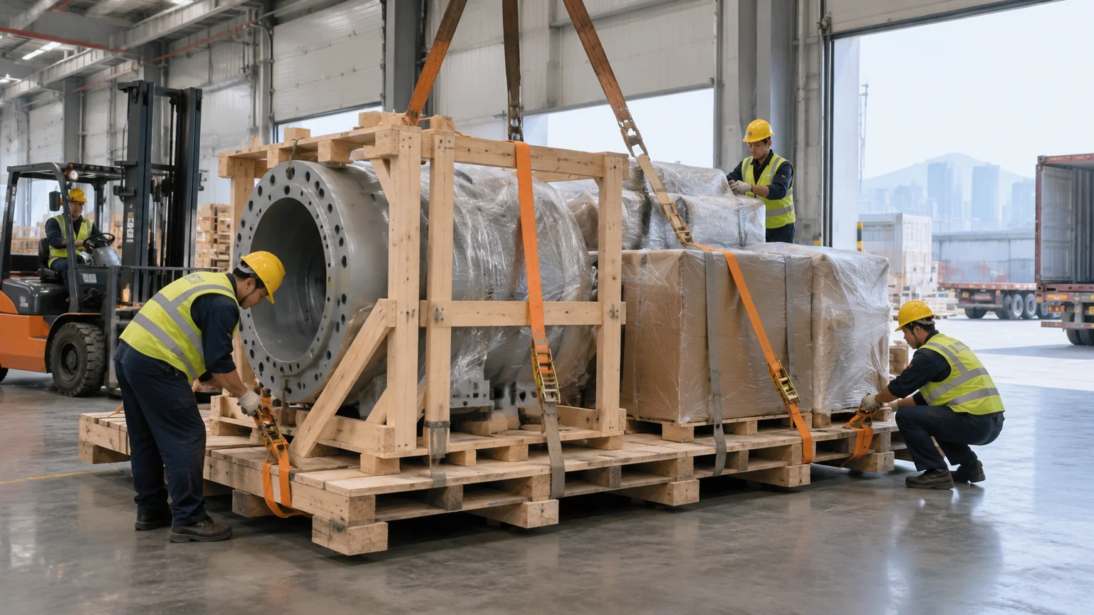 Prepare oversized shipment data, lifting and packing requirements, mode feasibility and destination unloading before booking freight
