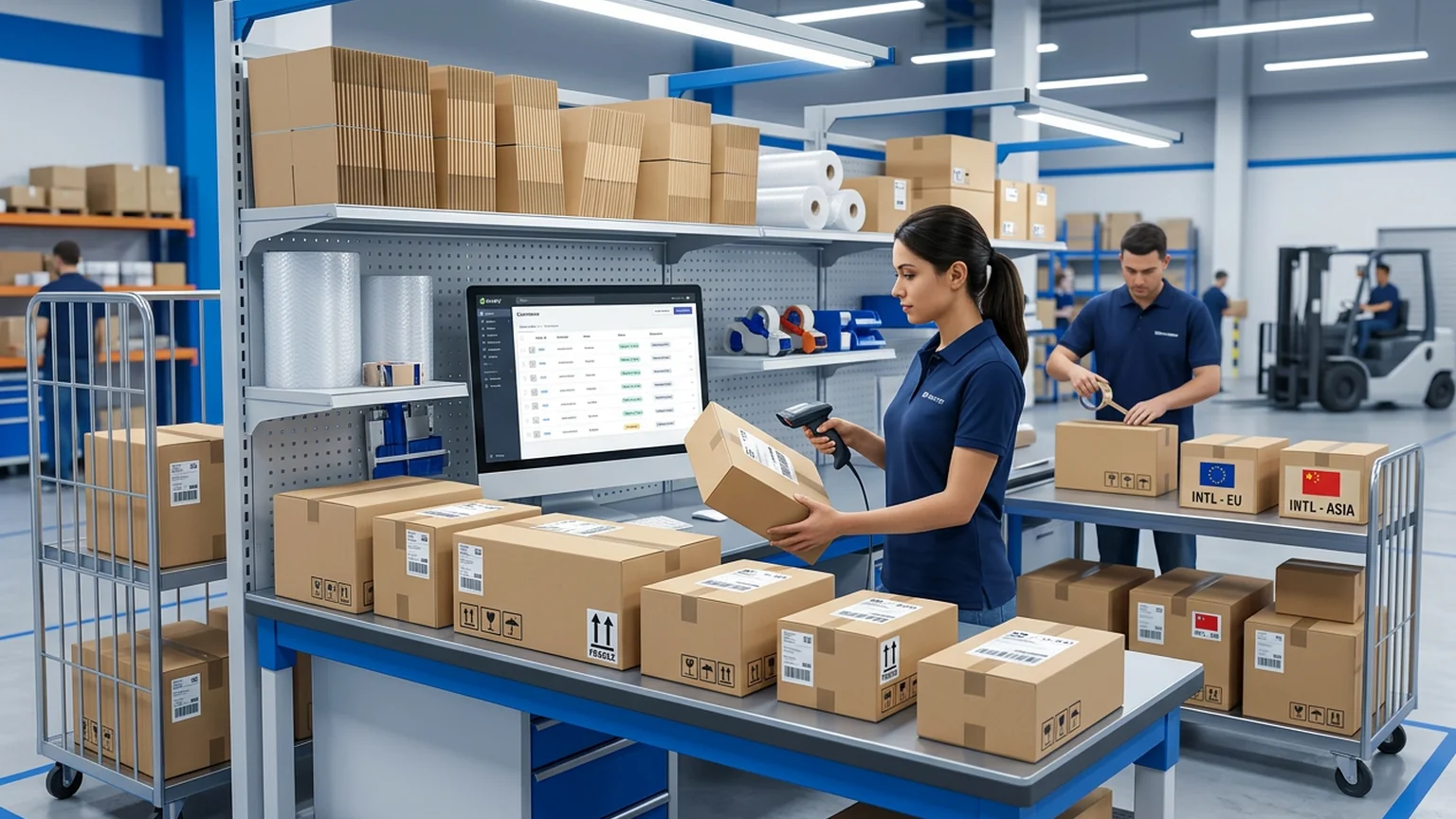Shopify store dashboard connected to a China fulfillment warehouse workflow
