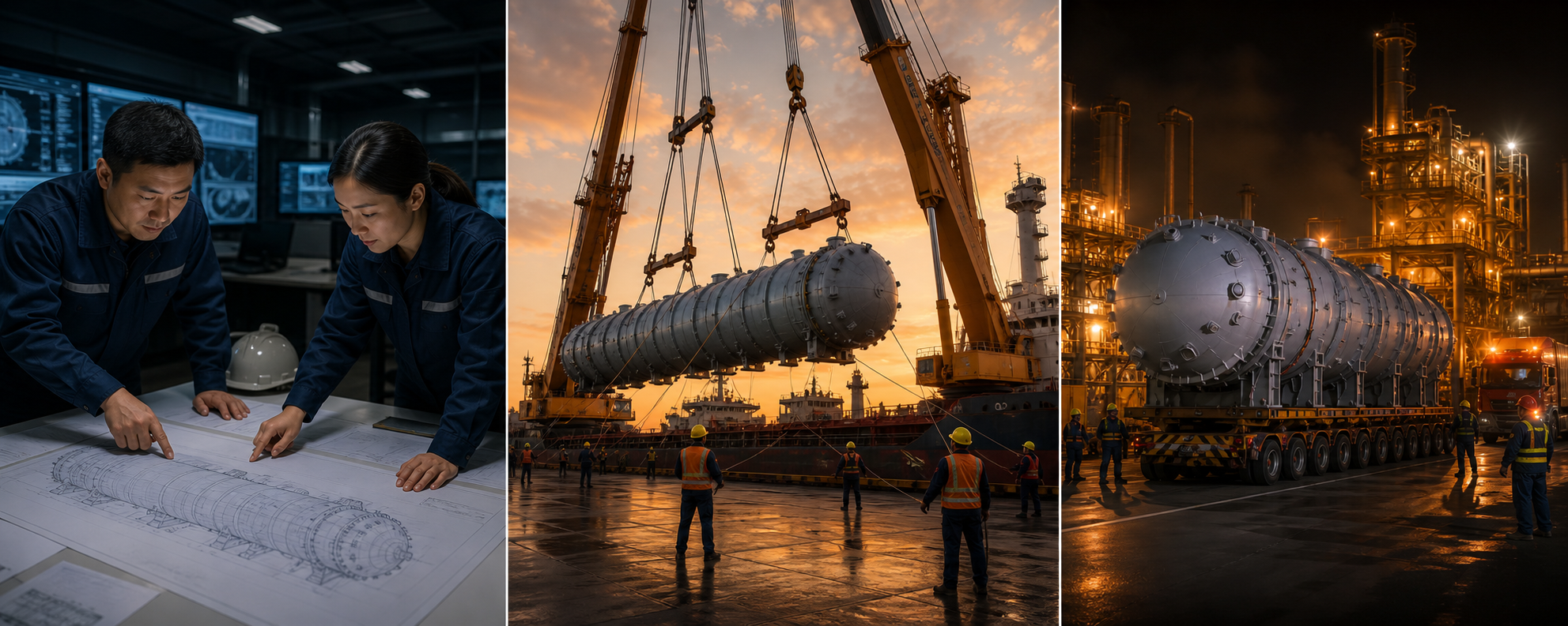 Planificación, transporte y entrega de un envío industrial complejo