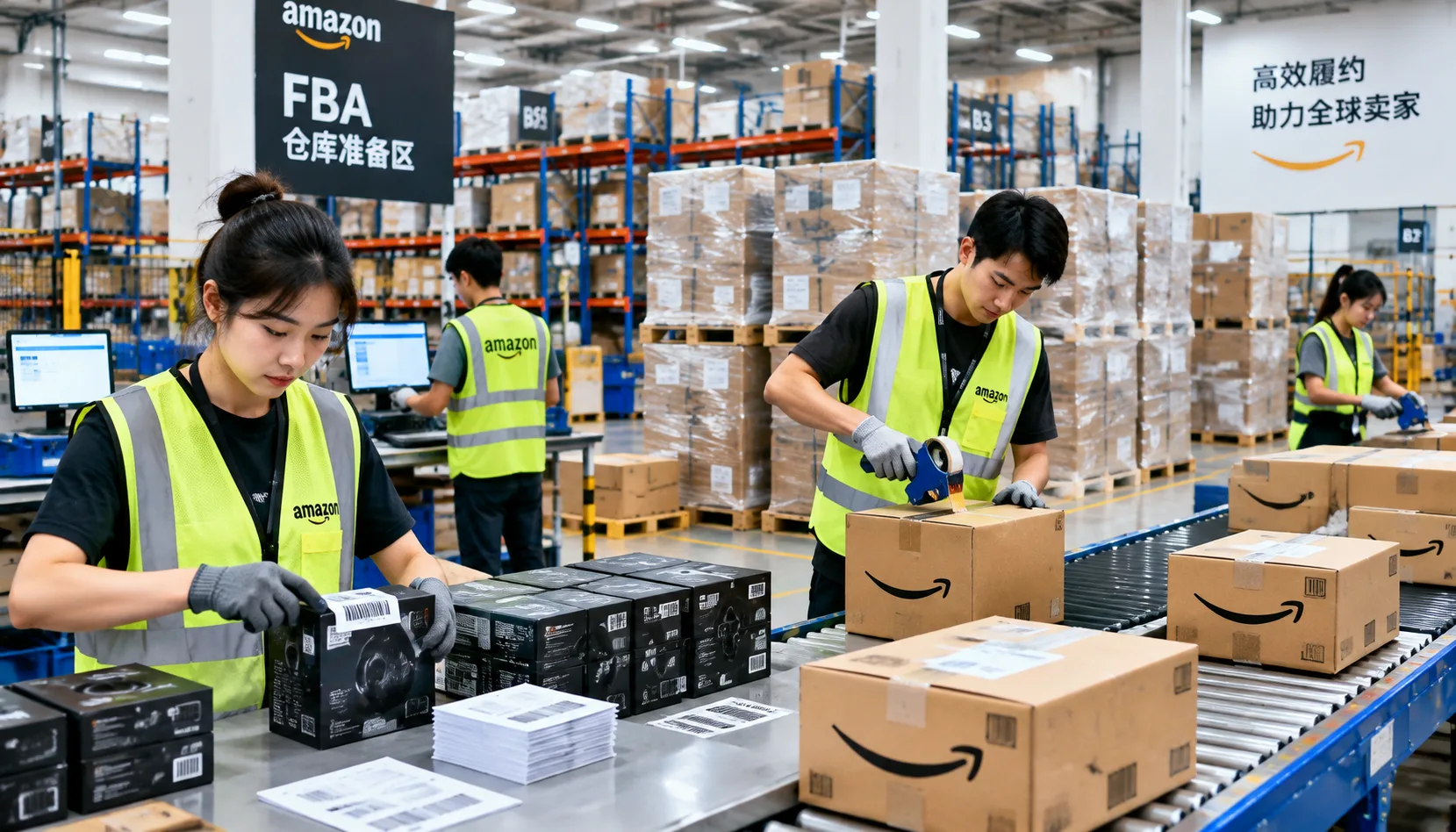 Amazon FBA preparation SOP workflow from China